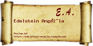 Edelstein Angéla névjegykártya